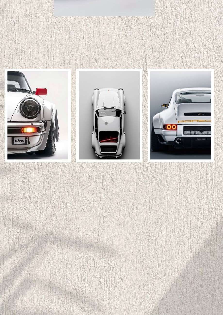 White Porsche | SET of 3