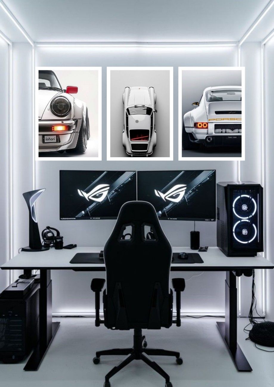 White Porsche | SET of 3