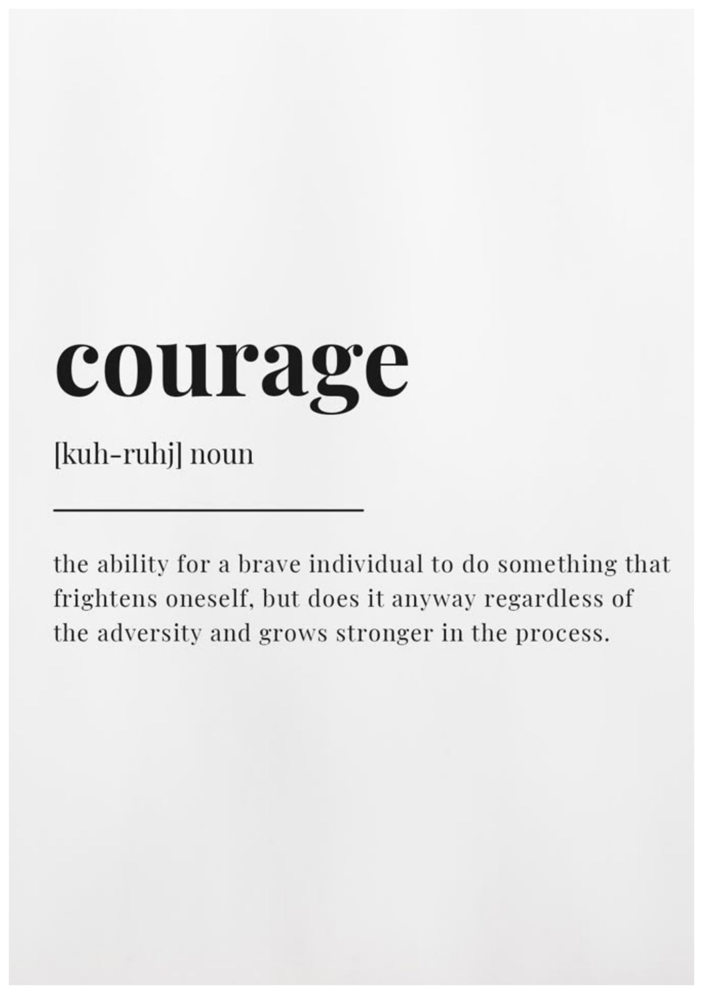 Typography | Courage - Alternative View 3