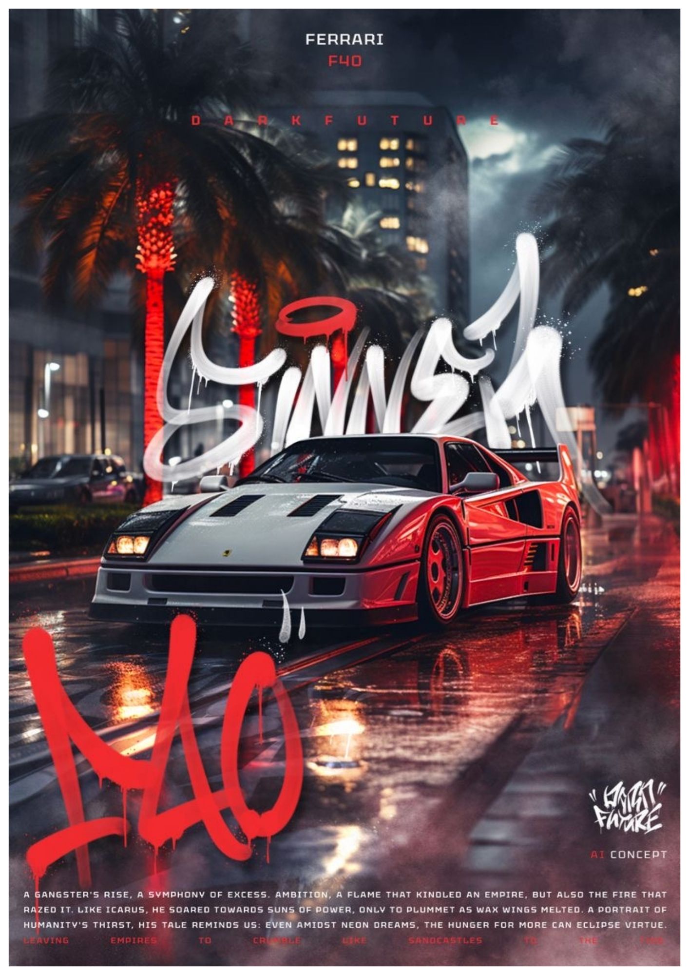 Ferrari F40 |  White - Alternative View 3